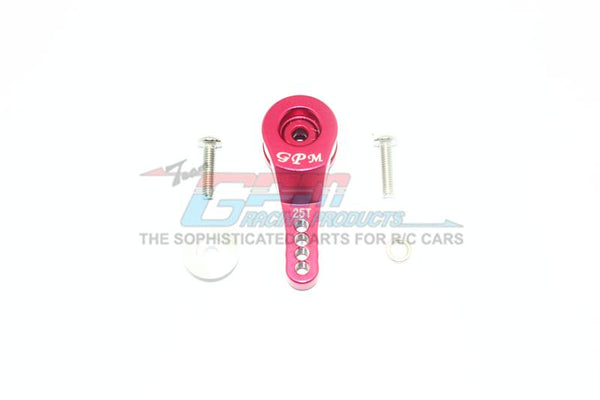 Traxxas TRX-4 Defender / Tactical Unit / Ford Bronco Aluminum 25T Servo Horn With Built-In Spring (4 Positioning Holes) - 1Pc Set Red