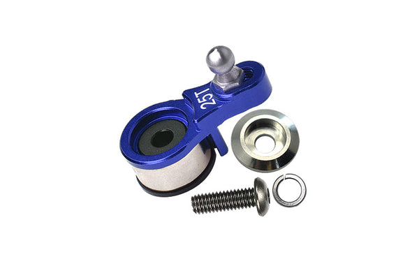 Aluminum 6061-T6 Servo Horn With Built-In Spring (For Locking Diff) For Traxxas 1:10 TRX4 Defender Trail Crawler 82056-4 / TRX6 Mercedes-Benz G-63 MAG 6X6 88096-4 Upgrades - Blue