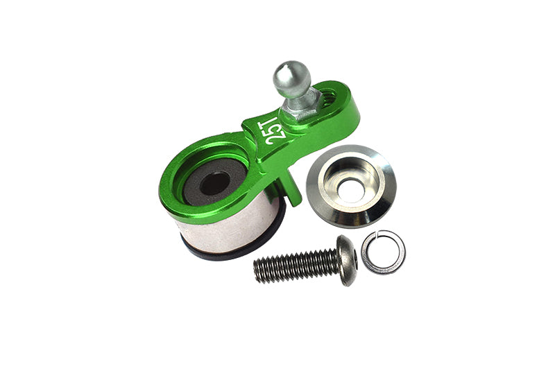 Aluminum 6061-T6 Servo Horn With Built-In Spring (For Locking Diff) For Traxxas 1:10 TRX4 Defender Trail Crawler 82056-4 / TRX6 Mercedes-Benz G-63 MAG 6X6 88096-4 Upgrades - Green