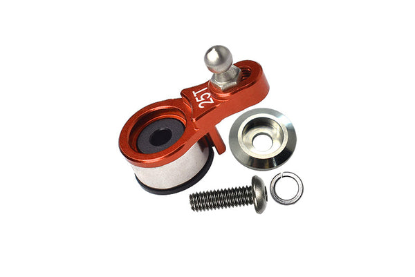 Aluminum 6061-T6 Servo Horn With Built-In Spring (For Locking Diff) For Traxxas 1:10 TRX4 Defender Trail Crawler 82056-4 / TRX6 Mercedes-Benz G-63 MAG 6X6 88096-4 Upgrades - Orange