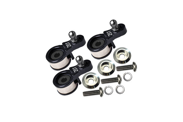 Aluminum Servo Horn With Built-In Spring 3 Sets (For Locking Diff) For Traxxas 1:10 TRX4 Defender Trail Crawler 82056-4 / TRX6 Mercedes-Benz G-63 MAG 6X6 88096-4 Upgrades - Black