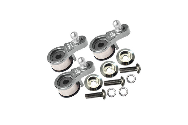 Aluminum Servo Horn With Built-In Spring 3 Sets (For Locking Diff) For Traxxas 1:10 TRX4 Defender Trail Crawler 82056-4 / TRX6 Mercedes-Benz G-63 MAG 6X6 88096-4 Upgrades - Silver