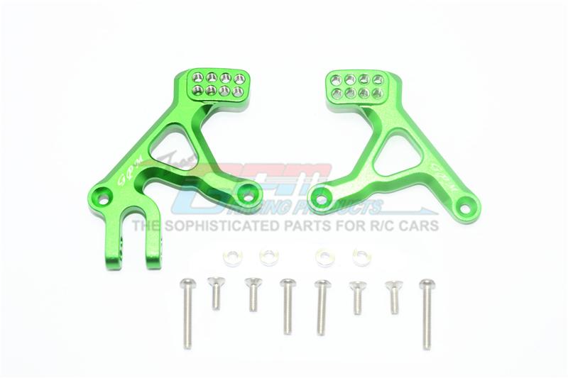 Traxxas TRX-4 Defender / TRX-4 Tactical Unit Aluminum Front Adjustable Shock Tower - 2Pc Set Green