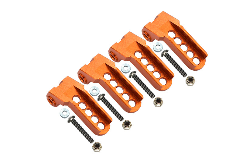 Traxxas TRX-4 Trail Defender Crawler Aluminum Adjustable Front And Rear Damper Mount - 4Pc Set Orange