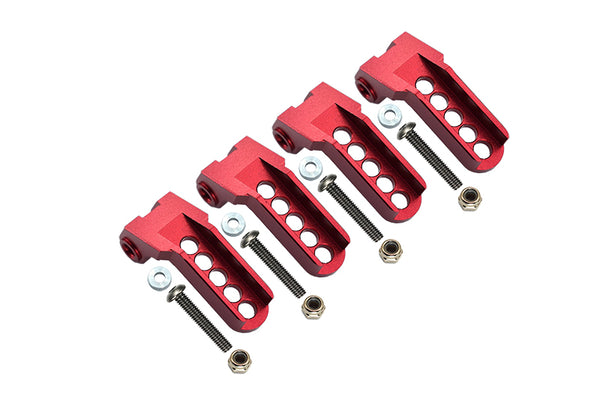 Traxxas TRX-4 Trail Defender Crawler Aluminum Adjustable Front And Rear Damper Mount - 4Pc Set Red