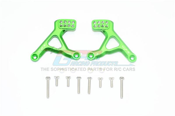 Traxxas TRX-4 Defender / TRX-4 Tactical Unit Aluminum Rear Adjustable Shock Tower - 2Pc Set Green