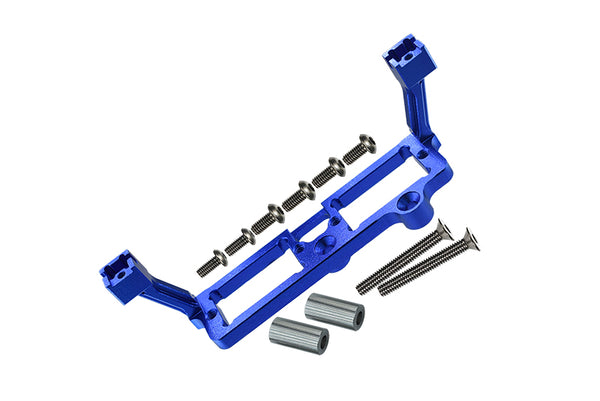 Traxxas TRX-4 Trail Defender Crawler / TRX-6 Mercedes-Benz G63 Aluminum Front And Rear Gear Box 2-Speed Diff Lock Servo Mount - 1Pc Set Blue