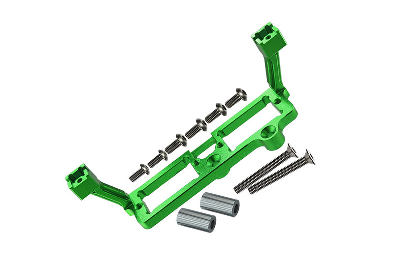 Traxxas TRX-4 Trail Defender Crawler / TRX-6 Mercedes-Benz G63 Aluminum Front And Rear Gear Box 2-Speed Diff Lock Servo Mount - 1Pc Set Green