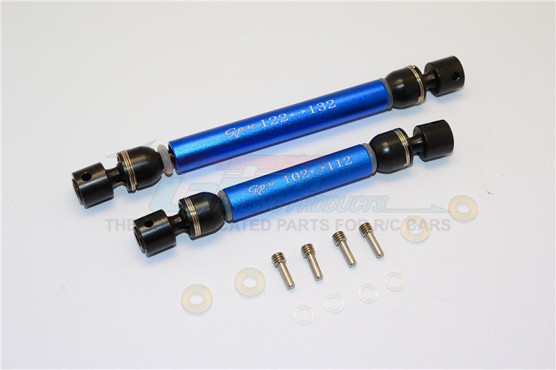 Traxxas TRX-4 Trail Defender Crawler Aluminum + Steel Front / Rear CVD Main Shafts - 1Pr Set Blue