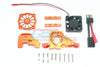 Traxxas TRX-4 Aluminum Motor Mount + Upper Spur Gear Case Cover With Cooling Fan - 19Pc Set Orange