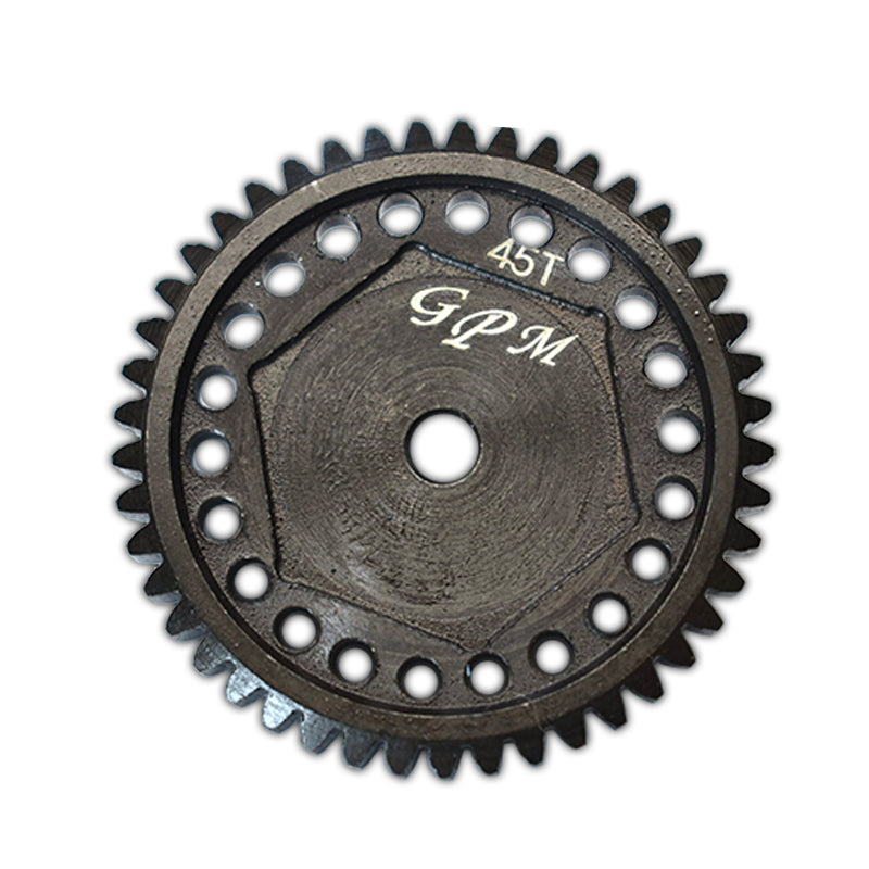 Carbon Steel Spur Gear 45T For Traxxas 1:10 RC Crawlers TRX 4 / TRX 6 - 1Pc Black