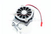 Aluminum Motor Cooling Fan With Easy Switch For Traxxas TRX-4 Trail Defender Crawler 82056-4 / TRX-6 Mercedes-Benz G63 MAG 6X6 88096-4 Upgrades - Silver