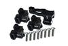Traxxas TRX-4 Trail Defender Crawler Aluminum Front/Rear Axle Mount Set For Suspension Links - 4Pc Set Black