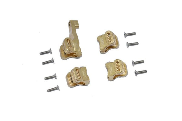 Brass Front & Rear Axle Mount Set For Suspension Links For 1:10 Traxxas TRX-4 Crawlers - 12Pc Set