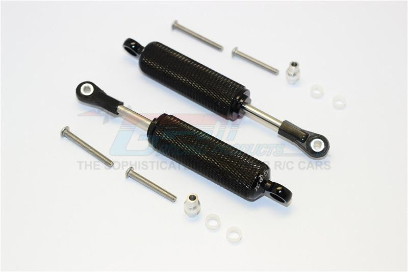 Traxxas TRX-4 Trail Defender Crawler Aluminum Front/Rear Internal Shocks (Reticulated Pattern) - 1Pr Set Black