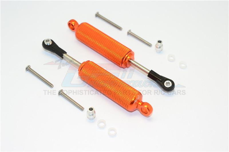 Traxxas TRX-4 Trail Defender Crawler Aluminum Front/Rear Internal Shocks (Reticulated Pattern) - 1Pr Set Orange