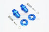Traxxas TRX-4 Trail Defender Crawler Aluminum Hex Adapters For Front Or Rear Wheels (17mm Hex, 19mm Long) - 1Pr Set Blue