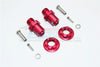 Traxxas TRX-4 Trail Defender Crawler Aluminum Hex Adapters For Front Or Rear Wheels (17mm Hex, 19mm Long) - 1Pr Set Red