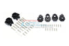 Traxxas TRX-4 Defender / Tactical Unit / Ford Bronco / Blazer Aluminum Rear Gear Box Mounts + Rear Knuckle Arms - 48Pc Set Black