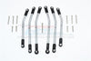 Traxxas TRX-4 Trail Defender Crawler Aluminum Adjustable Suspension Links - 6Pc Set Gray Silver