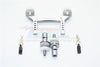 Traxxas TRX-4 Trail Defender Crawler Aluminum Front & Rear Magnetic Body Mount - 1 Set Gray Silver