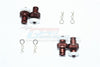 Aluminum Front & Rear Magnetic Body Mount For Traxxas TRX-4 Tactical Unit Body - 4Pc Set Brown