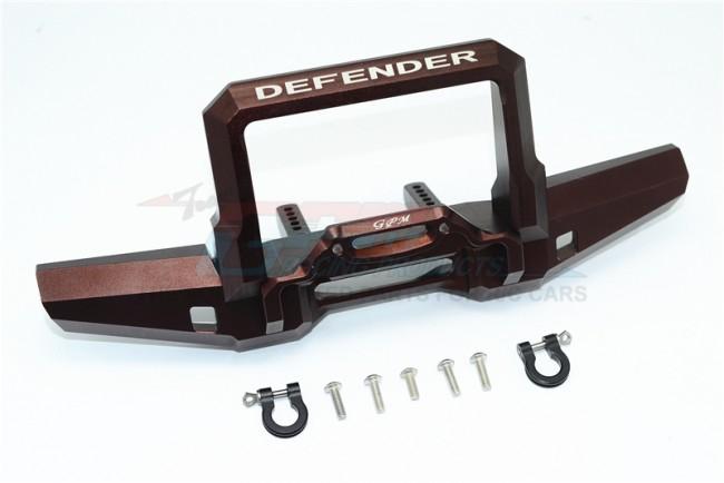 Traxxas TRX-4 Trail Defender Crawler Aluminum Front Bumper With D-Rings - 1 Set Brown