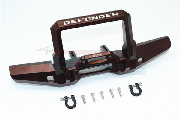 Traxxas TRX-4 Trail Defender Crawler Aluminum Front Bumper With D-Rings - 1 Set Brown