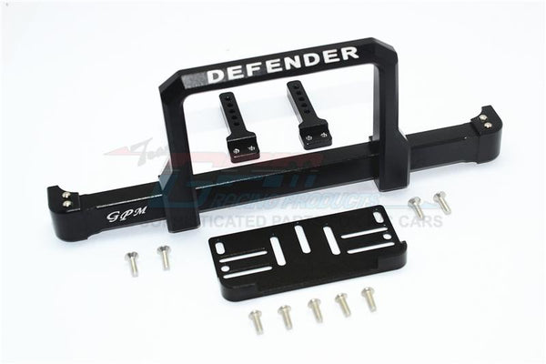 Traxxas TRX-4 Trail Defender Crawler Aluminum Front Bumper With Winch Plate (On-Road Street Fighter) - 1 Set Black