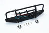 Traxxas TRX-4 Defender / TRX-4 Tactical Unit / Axial SCX10 II Aluminum Adjustable Front Brushguard Bumper - 1 Set Black