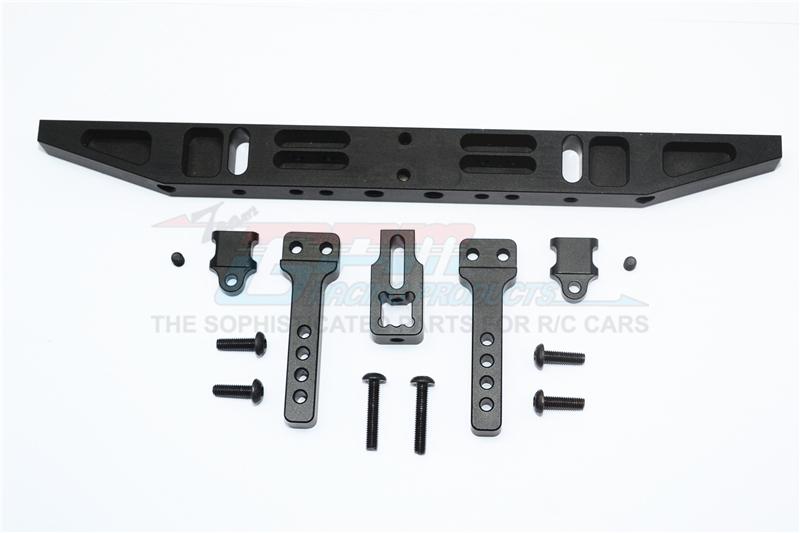 Traxxas TRX-4 Trail Defender Crawler Aluminium Rear Bumper With D-Rings (Classic) - 1 Set Black