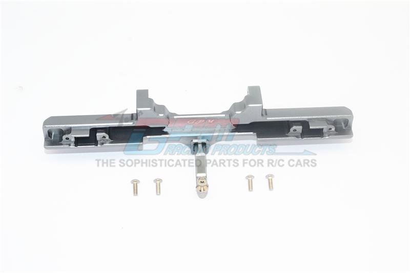 Aluminum Rear Bumper For Traxxas TRX-4 Mercedes-Benz G500 (82096-4) - 1 Set Gray Silver