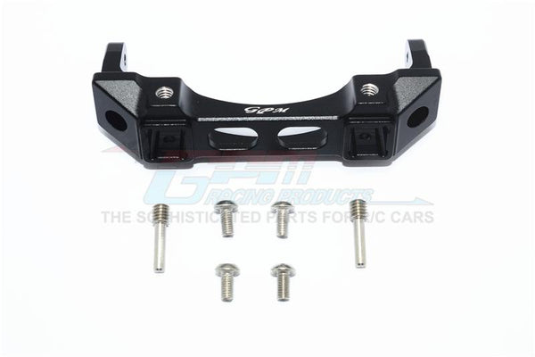 Traxxas TRX-4 Trail Defender Crawler Aluminium Front Bumper Mount - 1Pc Set Black