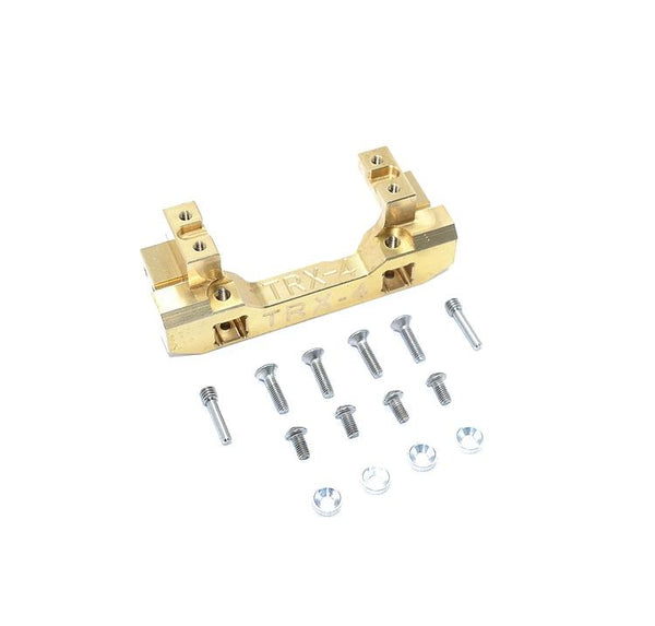 Traxxas TRX-4 Trail Defender Crawler Brass Front Bumper Mount - 1Pc Set 