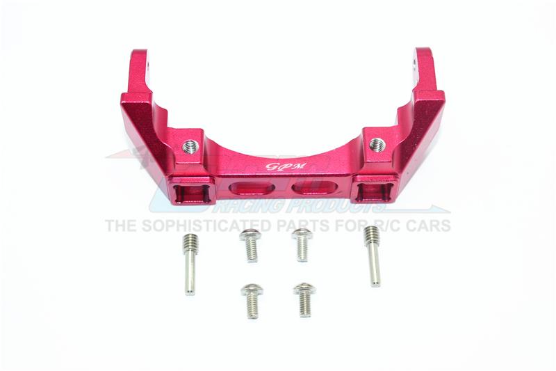 Traxxas TRX-4 Trail Defender Crawler Aluminium Rear Bumper Mount - 1Pc Set Red