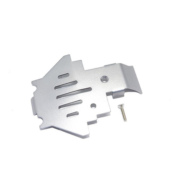 Traxxas TRX-4 Trail Defender Crawler Aluminum Center Gear Box Bottom Protector Mount - 1Pc Set Gray Silver