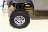 Traxxas TRX-4 Trail Defender Crawler Aluminum 6 Poles Wheels + Crawler Tires - 1Pr Set Gray Silver