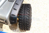 Traxxas TRX-4 Trail Defender Crawler Aluminum 6 Poles Wheels & Crawler Tires + 23mm Hex Adapter - 1Pr Set Gray Silver