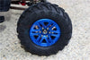 Traxxas TRX-4 Trail Defender Crawler 1.9" Aluminum 6 Spokes Bbs Rims With Onroad Tires And 9mm Thick Alloy Hex - 1Pr Set Red