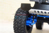 Traxxas TRX-4 Aluminum Front C-Hubs + Knuckle Arms + Spindle Gear + CVD Shaft + Steering Link - 61Pc Set Blue