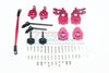 Traxxas TRX-4 Aluminum Front C-Hubs + Knuckle Arms + Spindle Gear + CVD Shaft + Steering Link - 61Pc Set Red