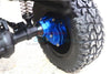 Traxxas TRX-4 Aluminum Rear Gear Box Mounts + Knuckle Arms + Spindle Gear + Rear Axle Shaft - 54Pc Set Blue