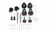 Traxxas TRX-4 Aluminum Rear Gear Box Mounts + Knuckle Arms + Spindle Gear + Rear Axle Shaft - 54Pc Set Black