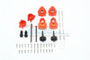 Traxxas TRX-4 Aluminum Rear Gear Box Mounts + Knuckle Arms + Spindle Gear + Rear Axle Shaft - 54Pc Set Orange