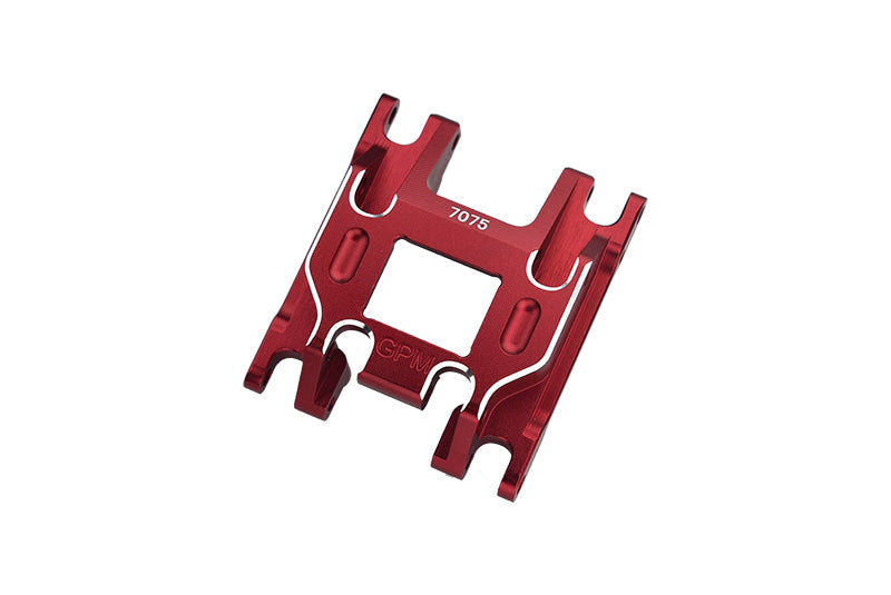 Aluminum 7075-T6 Chassis Skid Plate For Traxxas 1:18 TRX4M Ford Bronco Crawler 97074-1 / TRX4M Land Rover Defender 97054-1 Upgrades - Red
