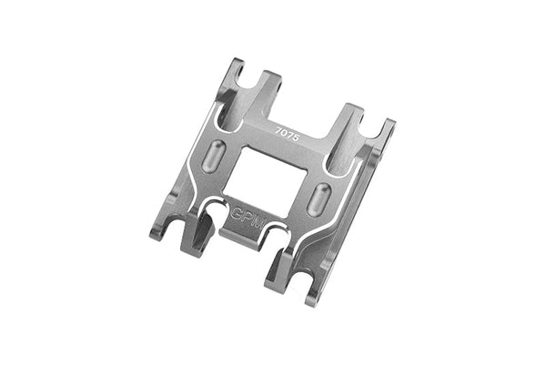 Aluminum 7075-T6 Chassis Skid Plate For Traxxas 1:18 TRX4M Ford Bronco Crawler 97074-1 / TRX4M Land Rover Defender 97054-1 Upgrades - Silver