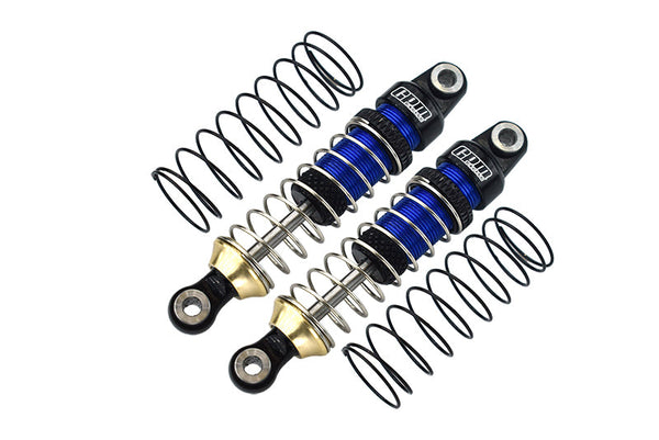 Aluminum 6061-T6 Front Or Rear Adjustable Spring Damper Shock Absorber 52mm For Traxxas 1:18 TRX4M Ford Bronco Crawler 97074-1 / TRX4M Land Rover Defender 97054-1 Upgrades - Blue