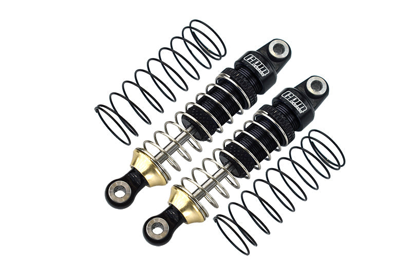 Aluminum 6061-T6 Front Or Rear Adjustable Spring Damper Shock Absorber 52mm For Traxxas 1:18 TRX4M Ford Bronco Crawler 97074-1 / TRX4M Land Rover Defender 97054-1 Upgrades - Black