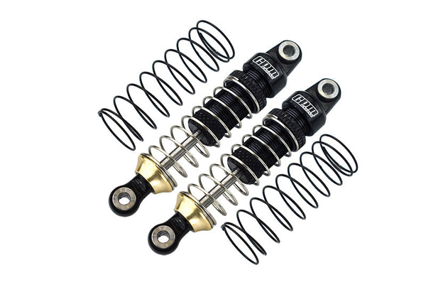 Aluminum 6061-T6 Front Or Rear Adjustable Spring Damper Shock Absorber 52mm For Traxxas 1:18 TRX4M Ford Bronco Crawler 97074-1 / TRX4M Land Rover Defender 97054-1 Upgrades - Black