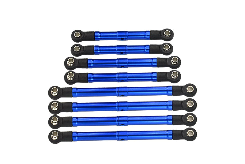 Aluminium 6061-T6 Adjustable Tie Rods Linkage For Traxxas 1/18 TRX4M Ford Bronco Crawler 97074-1 Upgrades - Blue